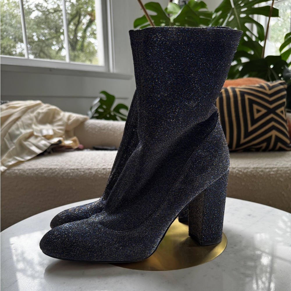Sam Edelman blue sparkle boots size